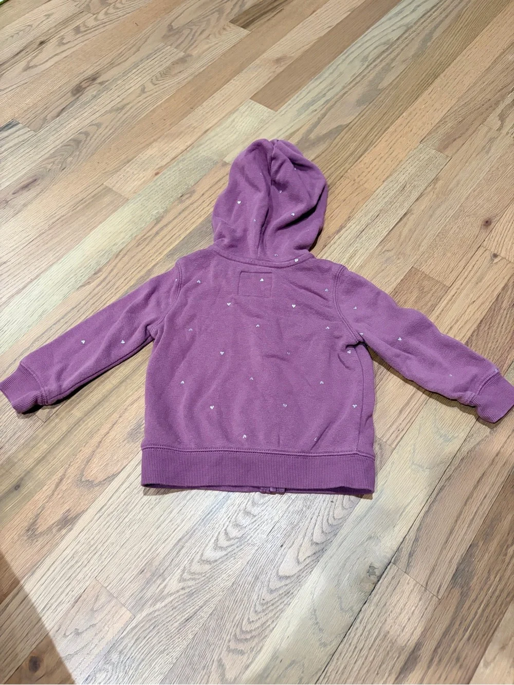 OshKosh baby girl sweat outfit with silver hearts, zip up hoodie